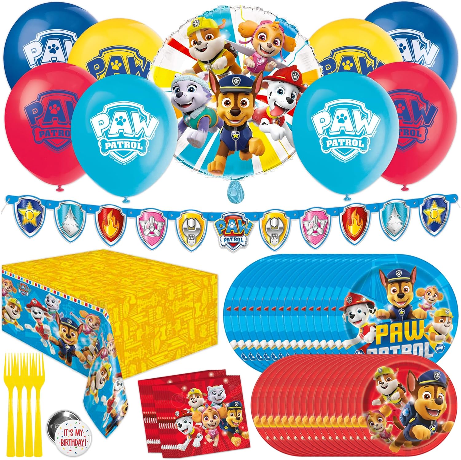 Paw Patrol Birthday Decorations for 16 Guests