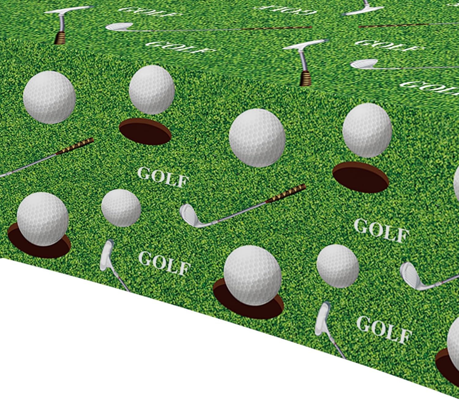 Golf Party Tablecloth Set 3Pcs Disposable