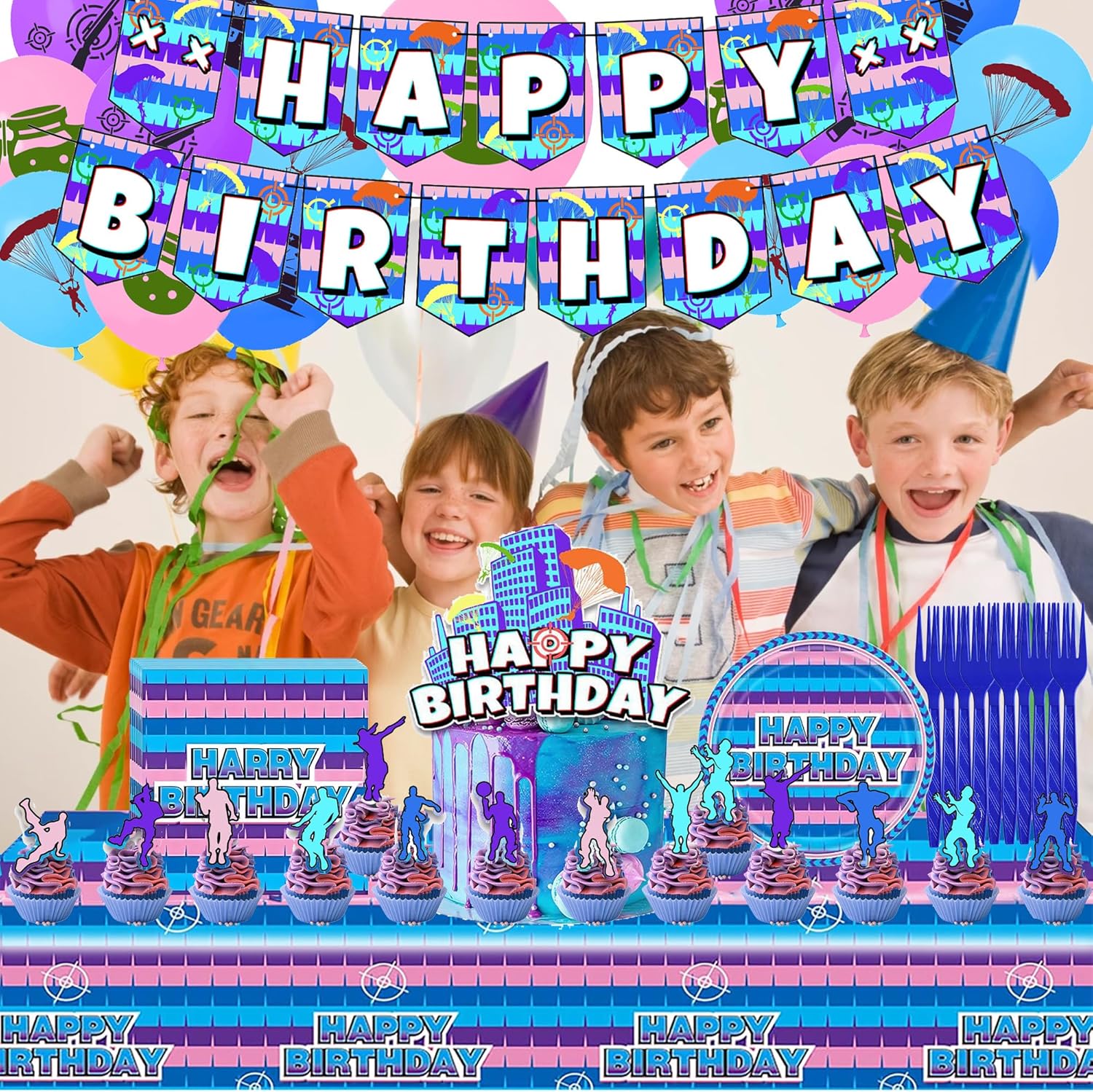 Gaming Theme Birthday Party Decorations Set