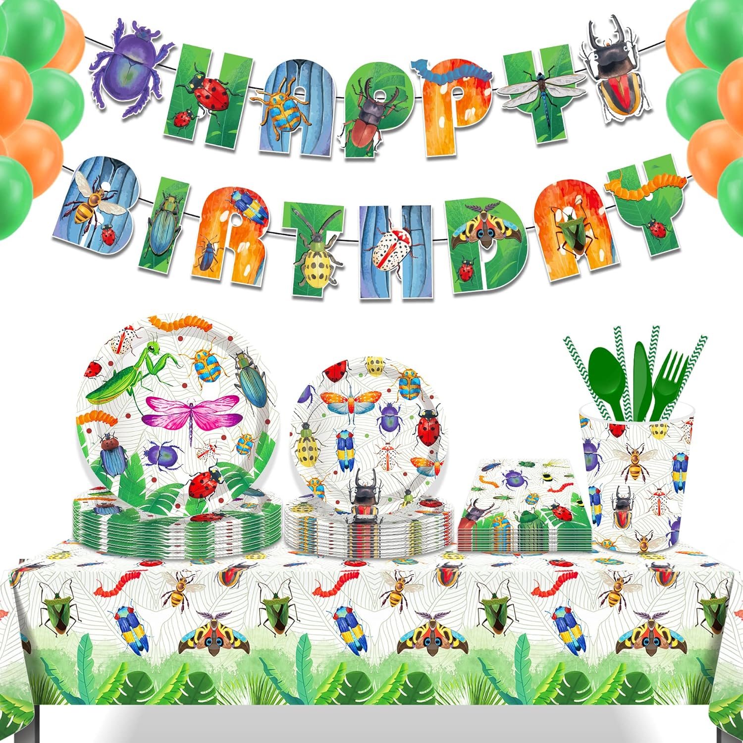 3 Pack Bug Party Table Covers 54x87 Inches