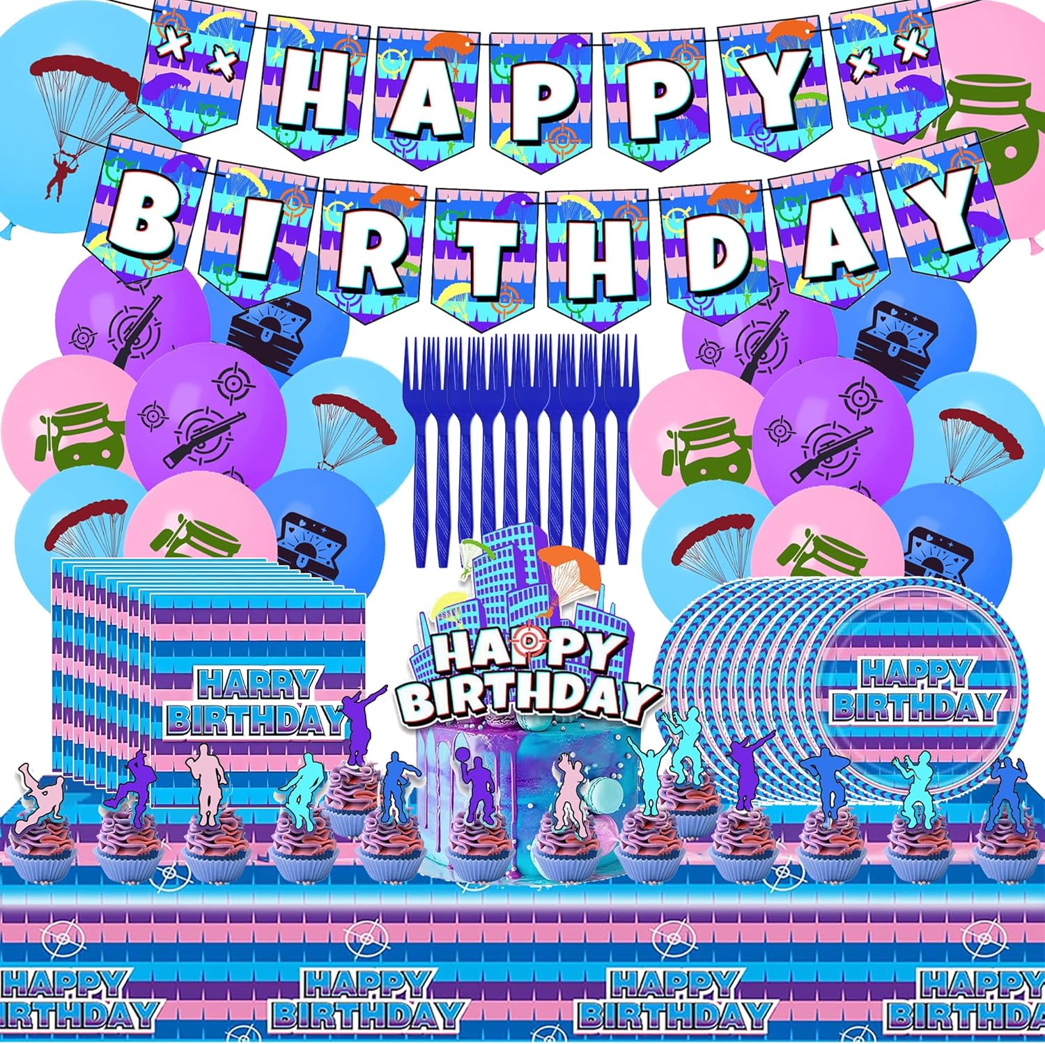Gaming Theme Birthday Party Decorations Set