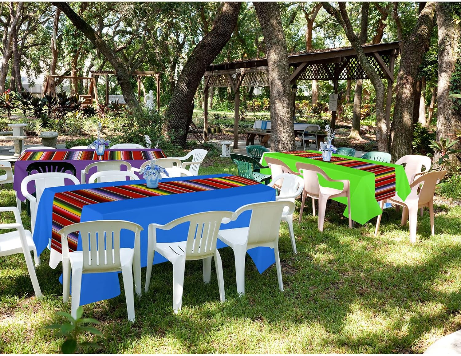 Hosuly Mexican Fiesta Tablecloth 54 x 108 Inches 24 Pcs