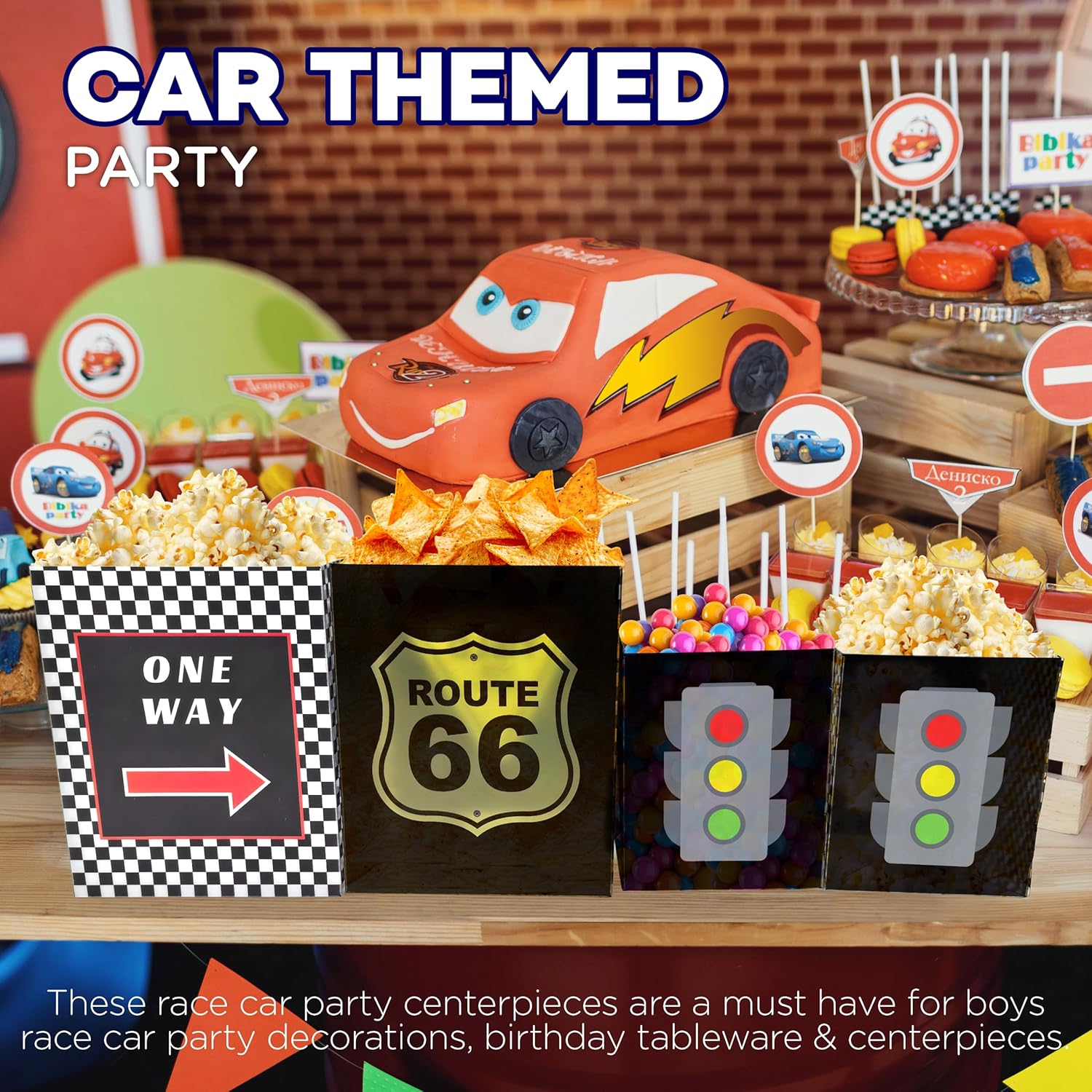 4Es Novelty 4 Pack Racing Bucket Centerpieces