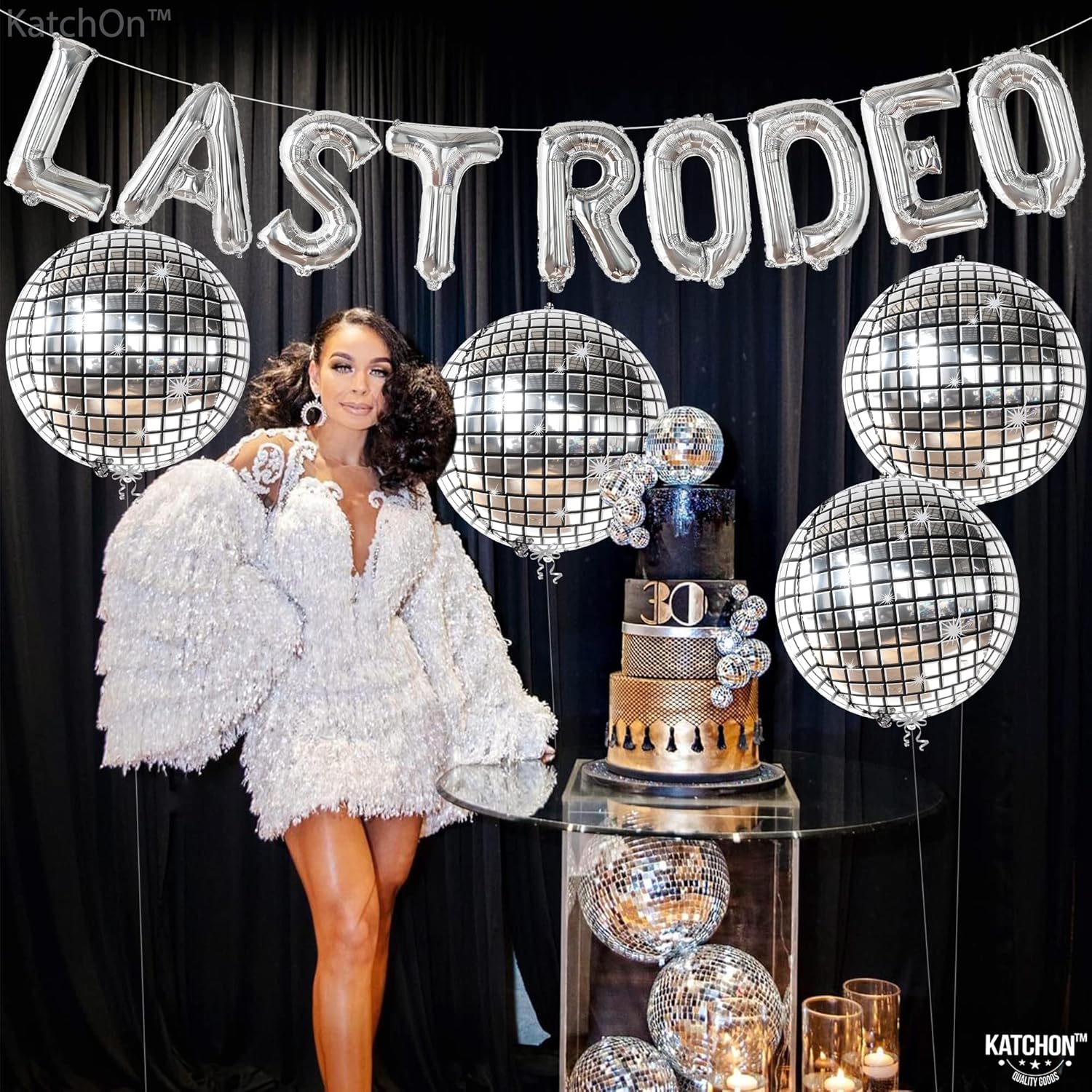 KatchOn Last Rodeo Balloons Silver 22 Inch Pack of 13