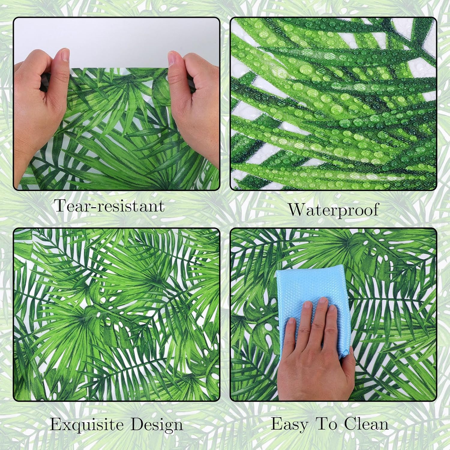 PHOGARY Jungle Tablecloth 2pcs 54 x 108 Inch