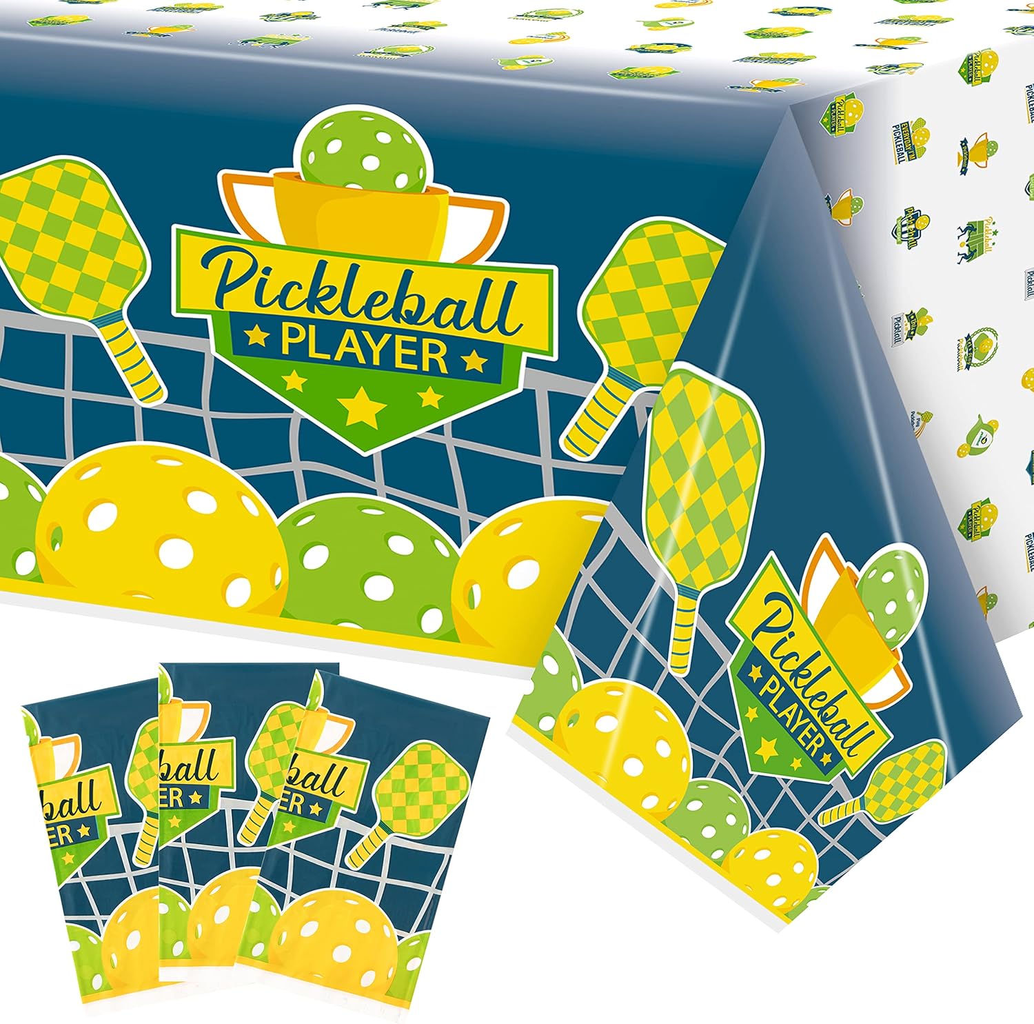 Pickleball Table Cover Set of 3 Waterproof Plastic Tablecloth