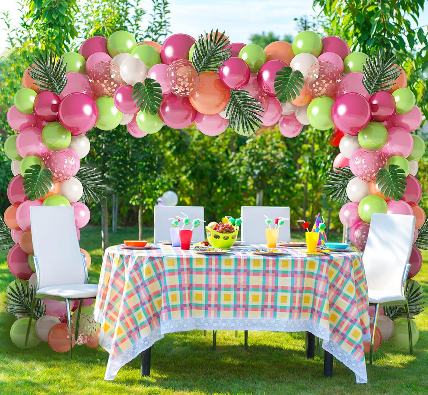 117Pcs Tropical Balloon Arch Garland Kit