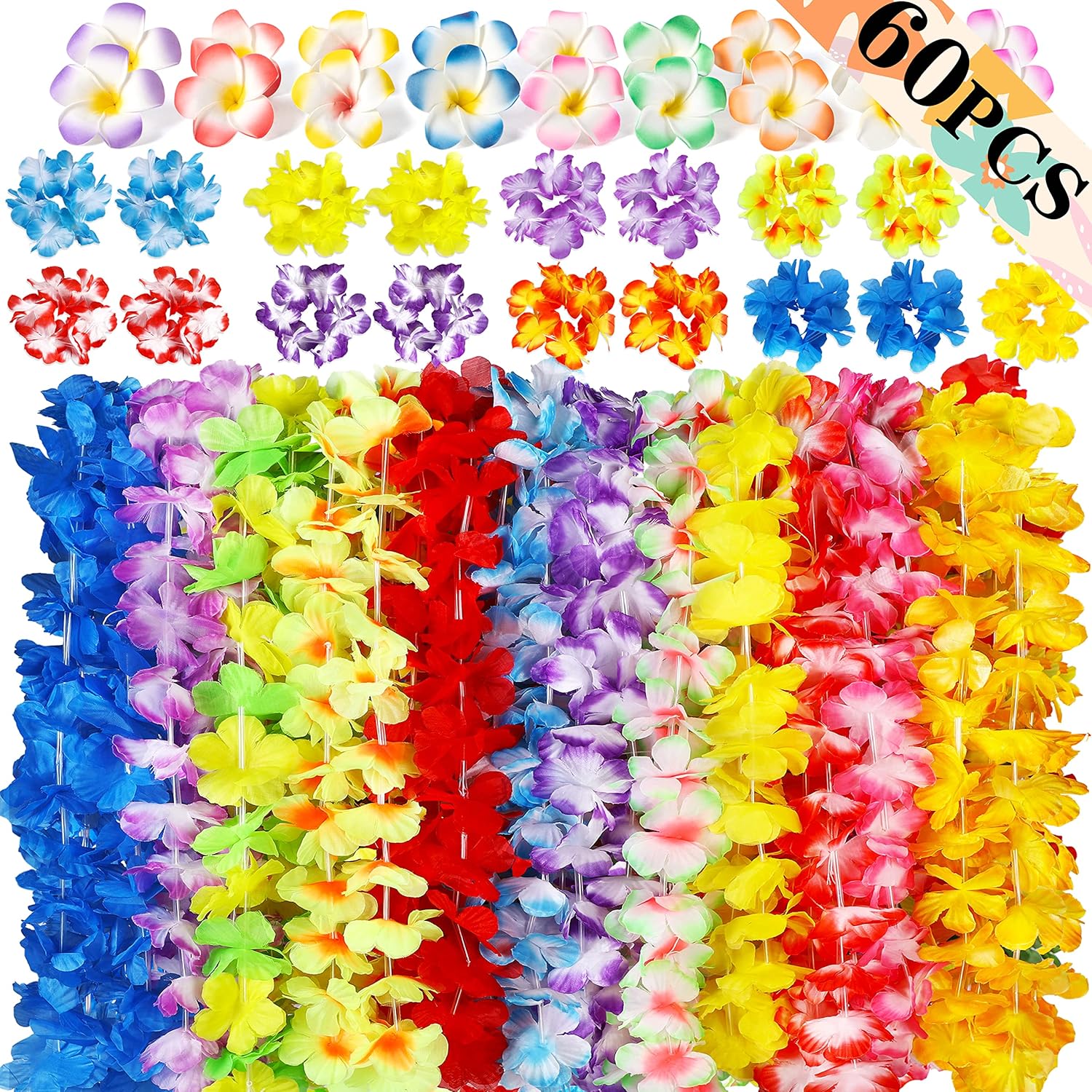 Moon Boat 60PCS Tropical Luau Party Decor Set