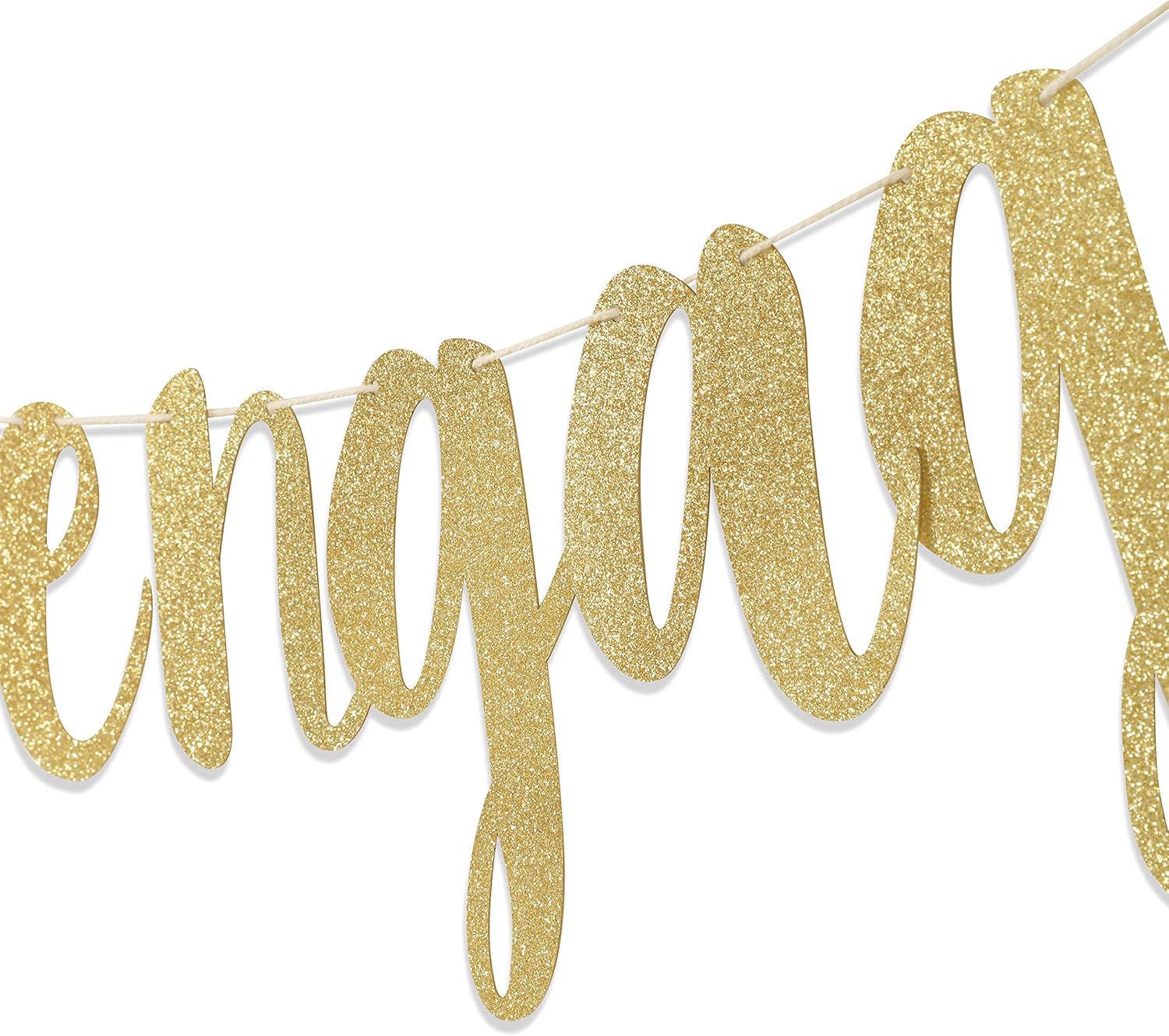 Happy Engagement Banner - Party Decor for Wedding Shower