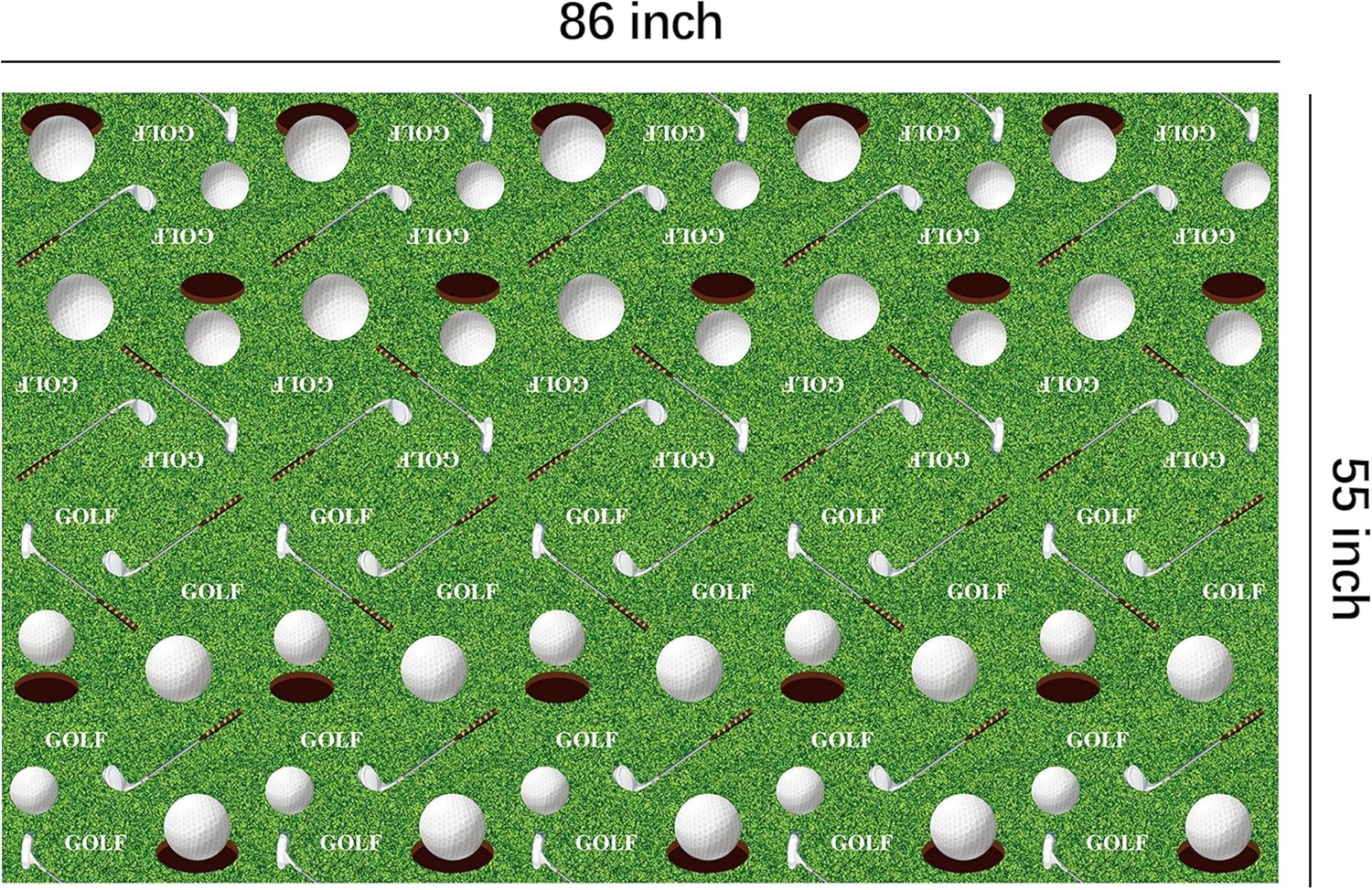 Golf Party Tablecloth Set 3Pcs Disposable