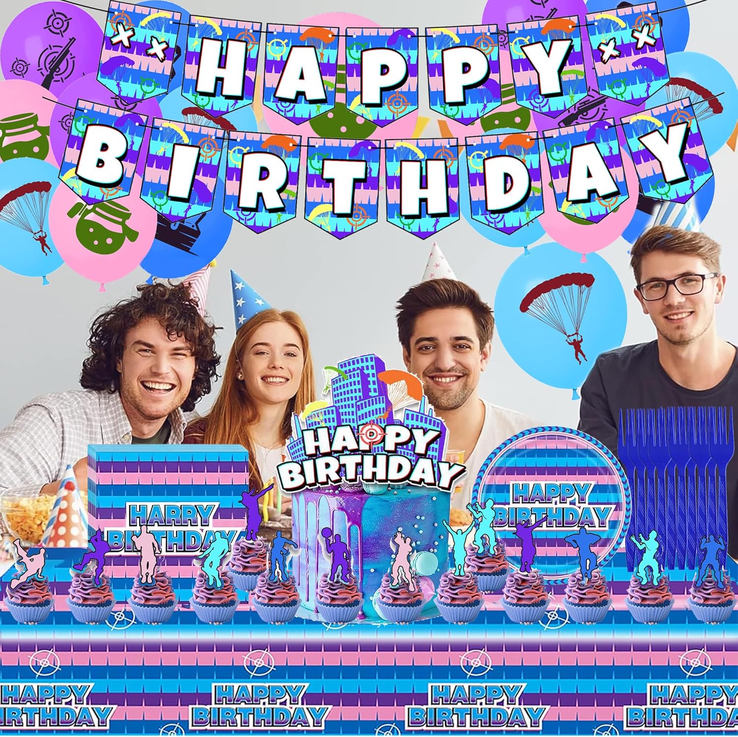 Gaming Theme Birthday Party Decorations Set