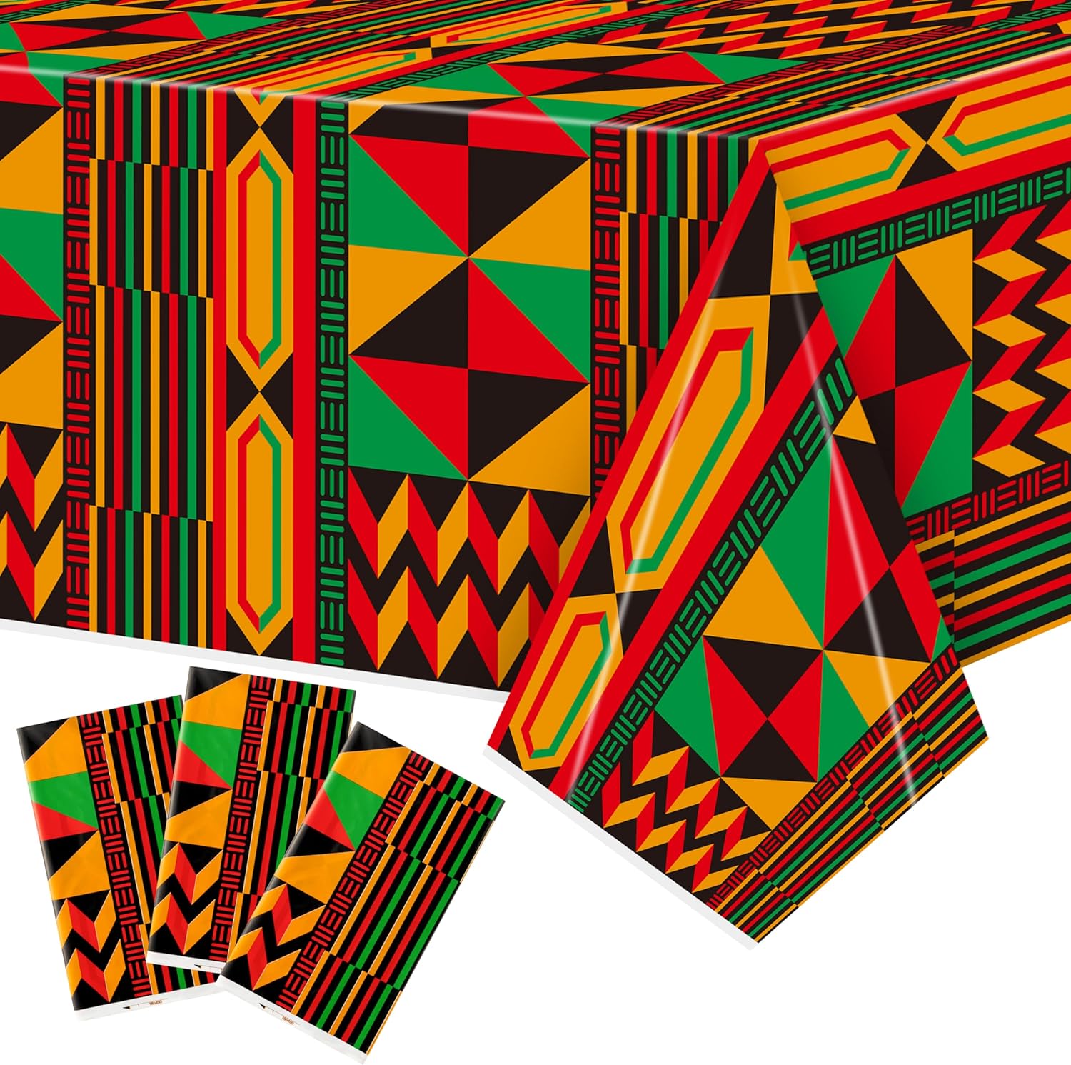 3 Pack Happy Kwanzaa Tablecloth Decorations