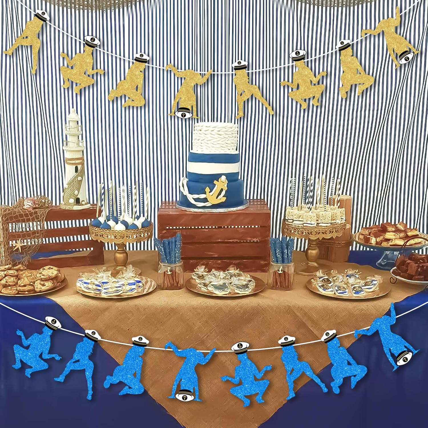Sursurprise Nautical Bachelorette Decor Banners
